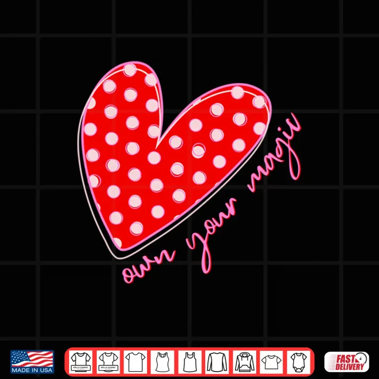 Design ValentineS Day Love Your Magic Heart Polka Dot Crewneck Shirt
