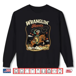 Sweatshirt Wranglin Hearts Cowboy Western Valentine Boy Country Design Shirt
