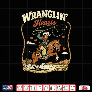 Design Wranglin Hearts Cowboy Western Valentine Boy Country Design Shirt