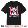 100 Days Smarter Dalmatian Dog 100 Days Of School Girls Kids Shirt
