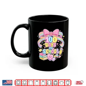 Mug 100Th Day Of School 100 Days Teacher Coquette Bow Girl Shirt
