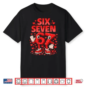 Kids Meme 67 Six Seven 6 7 Valentine Heart Shirt