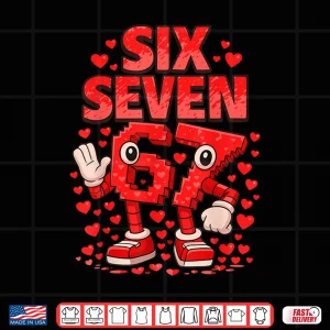 Design Kids Meme 67 Six Seven 6 7 Valentine Heart Shirt