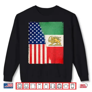 Sweatshirt Persian American Flag Usa Persia Roots Heritage Shirt