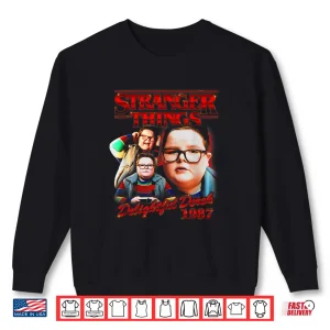 Sweatshirt Stranger Things Delightful Derek 1987 Collage Montage Style Shirt