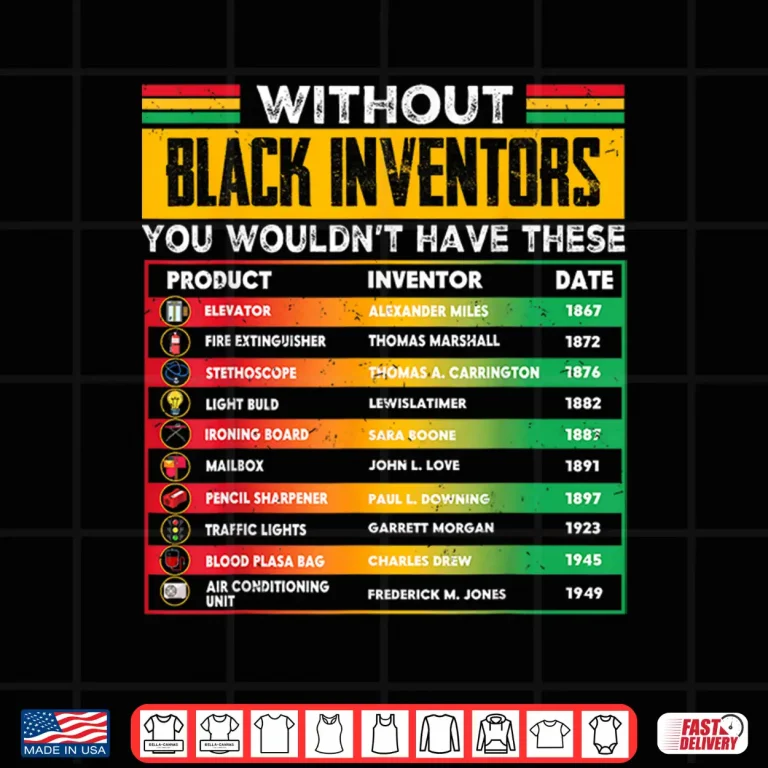 Design Without Black Inventors Black History Month Men Women Kids Shirt