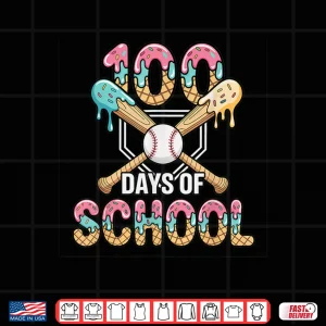 Design 100 Days Of School Baseball 100Th Day Of School Shirt