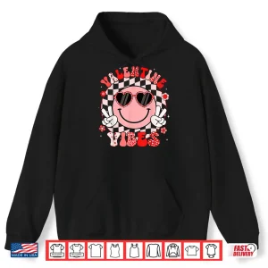 Hoodie Groovy Valentine Vibes Valentines Day Shirts Women Girl Kids Shirt
