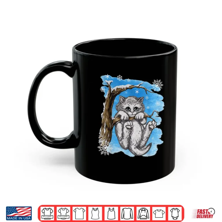 Mug Hang In There Baby Cat In Snow Shirt