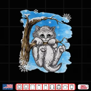 Design Hang In There Baby Cat In Snow Shirt