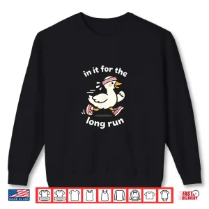 Sweatshirt Running Goose Cute Cartoon Duck Long Run Fitness Humorous Shirt