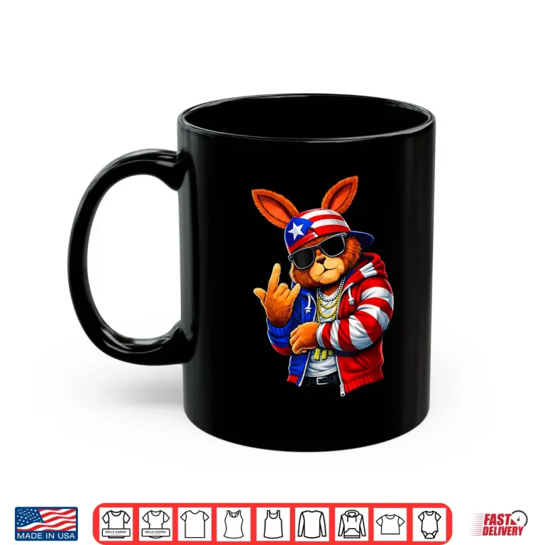 Mug Cool Bunny Puerto Rico Flag Gifts For Men Women Kids Shirt