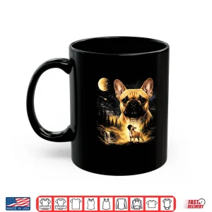 Mug French Bulldog Howling To The Moon Vintage 90S Funny Dog Shirt