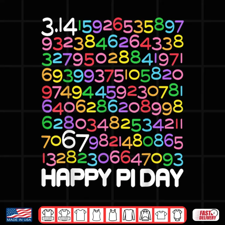 Design Happy Pi Day 3.14 Math Lover Pi 67 Math Teacher Kids Shirt