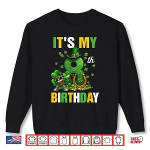 Sweatshirt ItS My 8Th Birthday St Patricks Day Dabbing Leprechaun Shirt