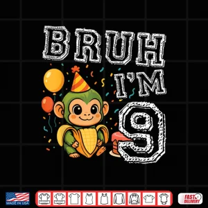 Design Italian Brainrot Bruh IM 9 Age 9Th Kids Boys Girls Shirt