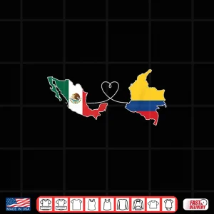 Design Mexico To Colombia Connection Latino Funny Mexico Shirt