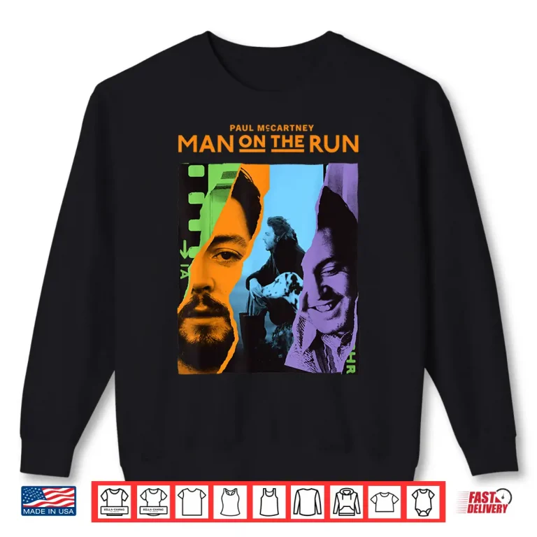 Sweatshirt Official Exclusive Paul Mccartney Man On The Run Filmstrip Shirt