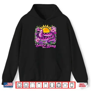 Hoodie Seize The Day Happy Snake And Sunshine Shirt