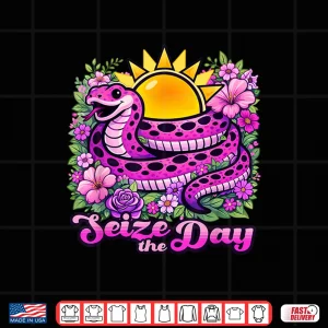 Design Seize The Day Happy Snake And Sunshine Shirt