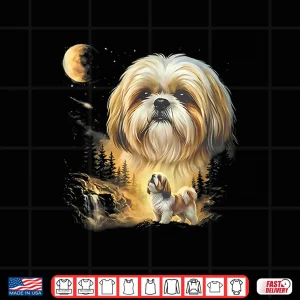 Design Shih Tzu Howling To The Moon Vintage Shirt