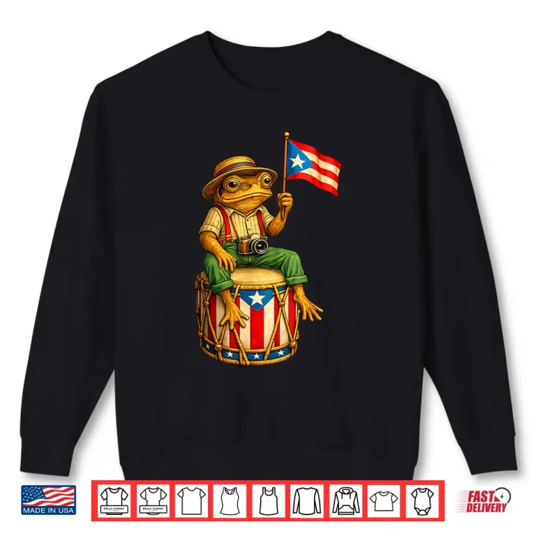 Coqui Frog Puerto Rico Boricua Hispanic Island Shirt 2 Sweatshirt Coqui Frog Puerto Rico Boricua Hispanic Island Shirt