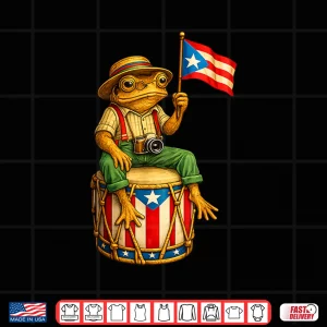 Design Coqui Frog Puerto Rico Boricua Hispanic Island Shirt