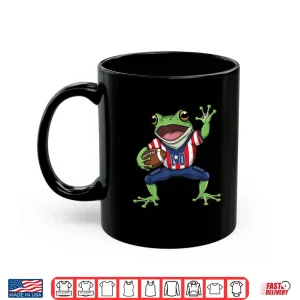 Mug Funny Coqui Frog Puerto Rico Flag Football Boricua Shirt