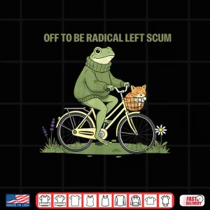 Design Funny Frog Radical Left Scum Political Humor Shirt