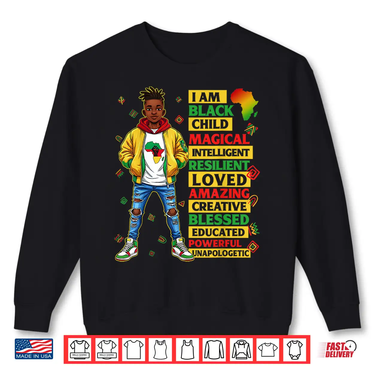 I Am Black Child History Month African American Shirt I Am Black Child History Month African American Shirt