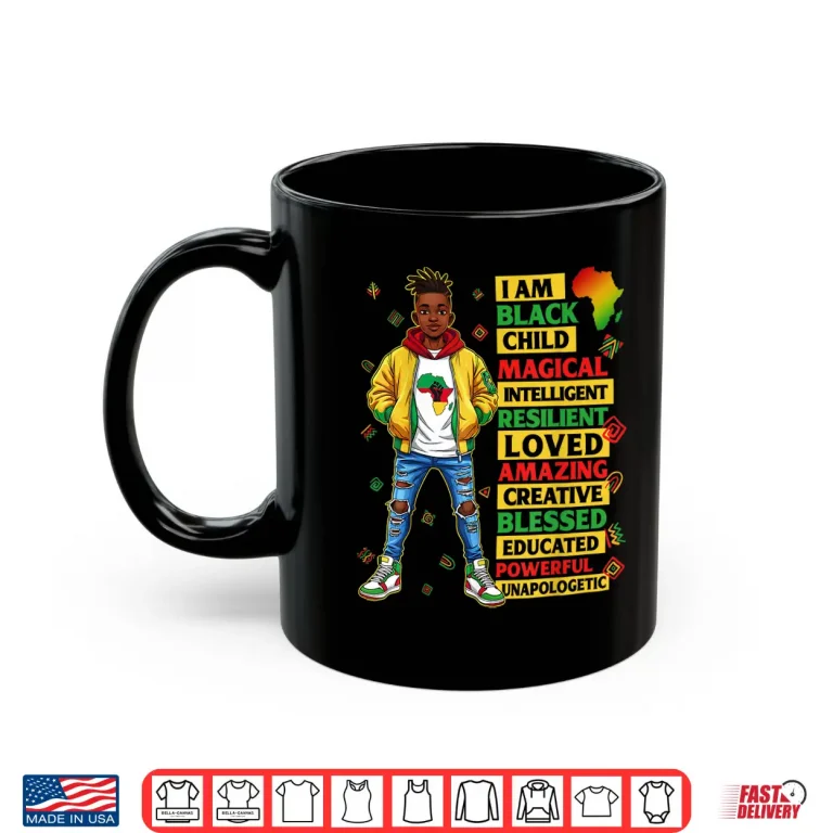 Mug I Am Black Child History Month African American Shirt