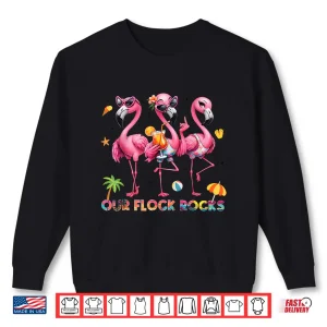 Sweatshirt Our Flock Rocks Flamingo Summer Vacation Family Matching Shirt