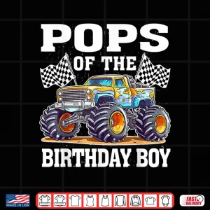 Design Pops Of The Birthday Boy Monster Truck Birthday Shirt
