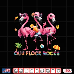 Design Our Flock Rocks Flamingo Summer Vacation Family Matching Shirt