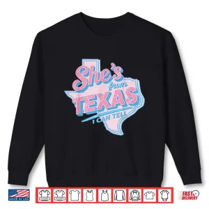 Sweatshirt SheS From Texas Retro Vintage Texas Girl Shirt