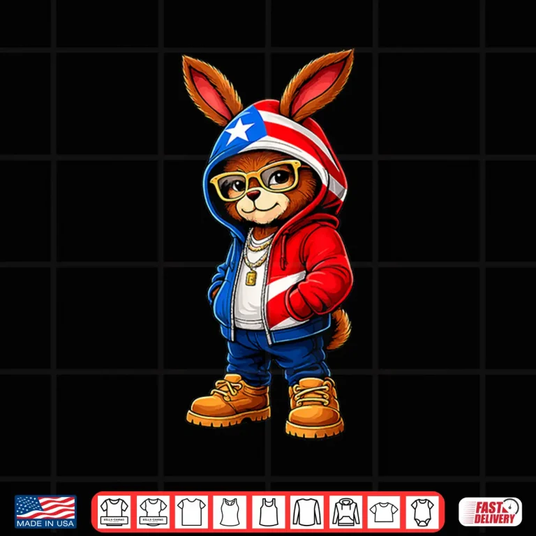 Puerto Rico Bunny Cute Cartoon Rabbit Boricua Shirt 1 Design Puerto Rico Bunny Cute Cartoon Rabbit Boricua Shirt