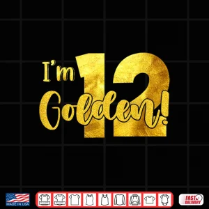 Design IM 12Th Golden Birthday 12 Year Old Groovy Shirt