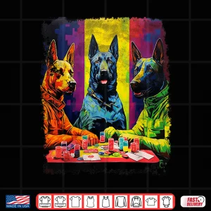 Design Vintage Dog Poker Player Card Game Shirt