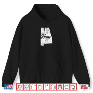 Hoodie Alabama Home State Designer Graphic Typography Shirt 1