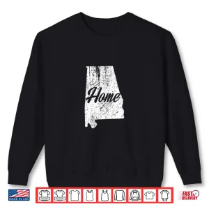 Sweatshirt Alabama Home State Designer Graphic Typography Shirt 1