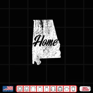 Design Alabama Home State Designer Graphic Typography Shirt 1