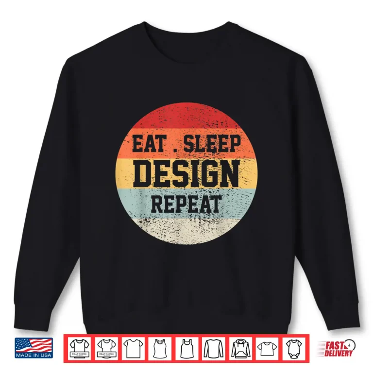 Sweatshirt Designing Graphic Designer Retro Vintage Funny Artist Shirt 1