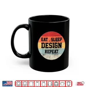 Mug Designing Graphic Designer Retro Vintage Funny Artist Shirt 1