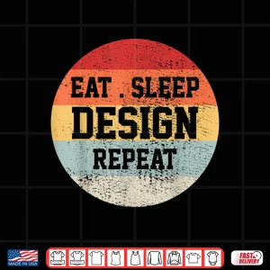 Design Designing Graphic Designer Retro Vintage Funny Artist Shirt 1