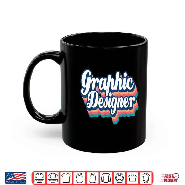 Mug Graphic Designer Design Retro Professional Artist Shirt 1
