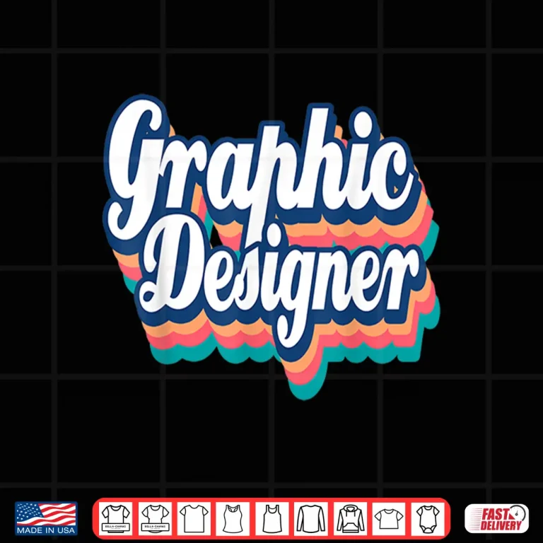 Design Graphic Designer Design Retro Professional Artist Shirt 1