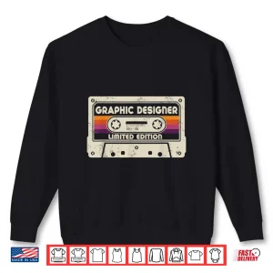 Sweatshirt Graphic Designer Job Title Vintage Career Shirt 1