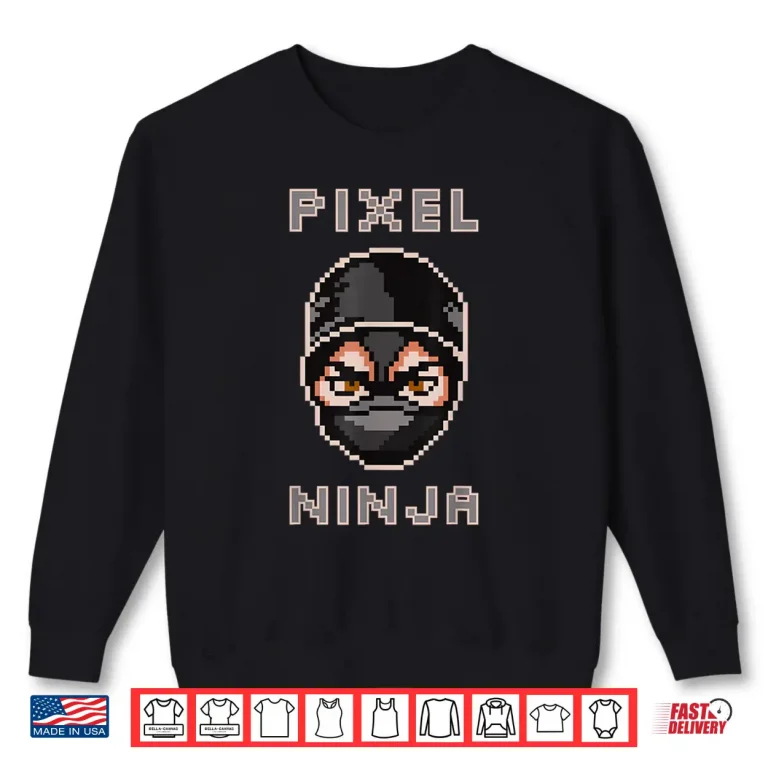 Sweatshirt Pixel Ninja Cool Design Professional Graphic Designer Shirt 1