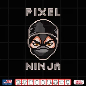 Design Pixel Ninja Cool Design Professional Graphic Designer Shirt 1
