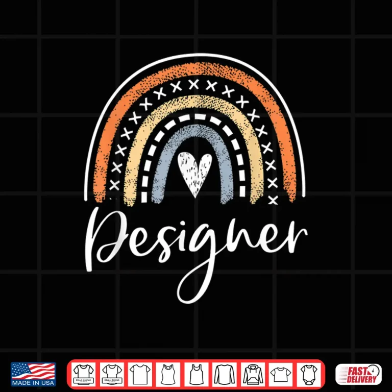 Design Rainbow Design Funny Graphic Designer Professional Women Shirt 1